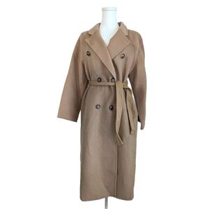 Wool 🎀 Winter Coat 🎀 camel double breasted coat with belt one size fits most